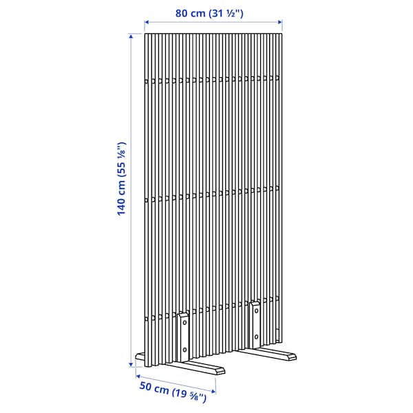 NÄMMARÖ - Privacy screen, light brown stained indoor /outdoor, 140x80x50 cm - best price from Maltashopper.com 20532743