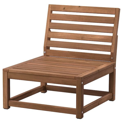 NÄMMARÖ easy chair, outdoor, light brown stained, 63 cm