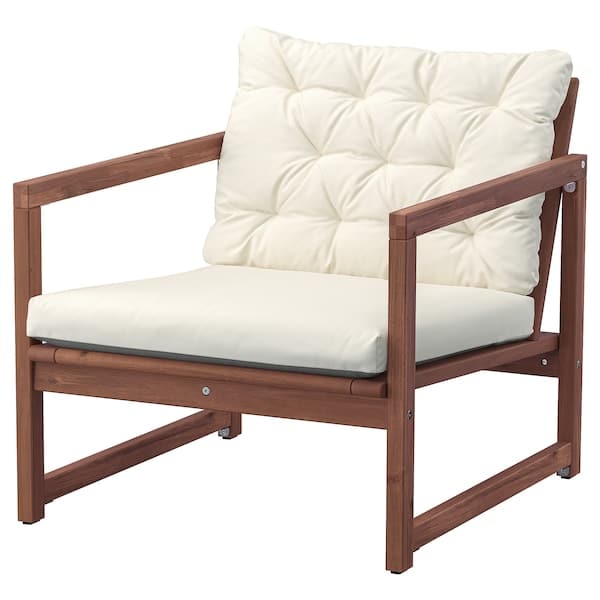 NÄMMARÖ - Garden Relax Chair, light brown/Kuddarna beige , - best price from Maltashopper.com 29526163