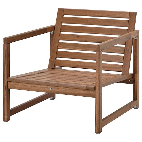 NÄMMARÖ - Lounge chair, outdoor, light brown stained - best price from Maltashopper.com 40510306