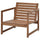 NÄMMARÖ lounge chair, outdoor, light brown stained, 69x69x78 cm