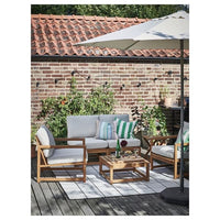 NÄMMARÖ - Lounge chair, outdoor, light brown stained - best price from Maltashopper.com 40510306