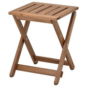 NÄMMARÖ - Stool, outdoor, foldable/light brown stained, 37x45 cm - best price from Maltashopper.com 70510300