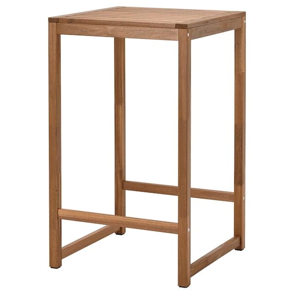 NÄMMARÖ - Bar table, outdoor, mordant light brown, 63x63 cm