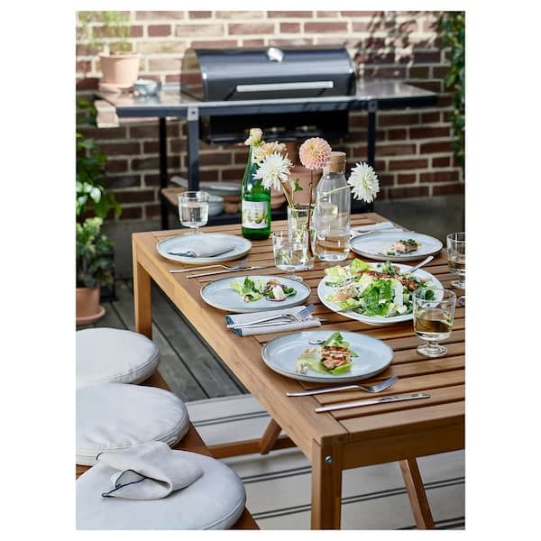 NÄMMARÖ - Table, outdoor, light brown stained, 140x75 cm - best price from Maltashopper.com 20510307