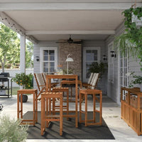 NÄMMARÖ - Table and 4 bar stools, outdoor/light brown, 63x63 cm - best price from Maltashopper.com 49491228