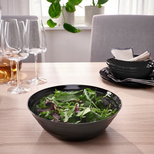 Ikea NÄTBARB - Serving bowl, black, 22 cm