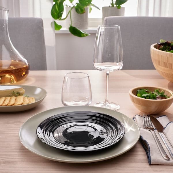 Ikea NÄTBARB - Side plate, black, 19 cm