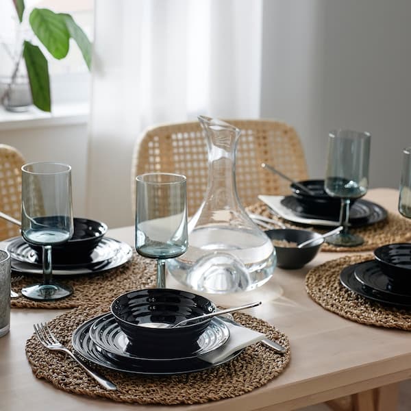 Ikea NÄTBARB - Plate, black, 24 cm