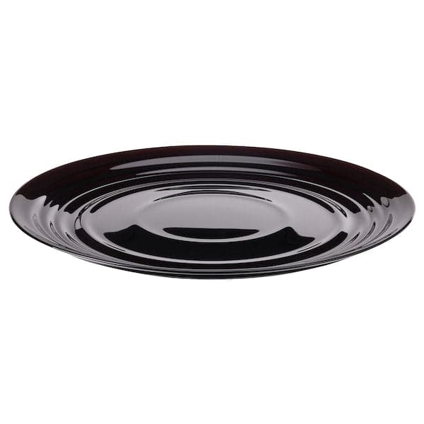 NÄTBARB - Plate, black, 24 cm