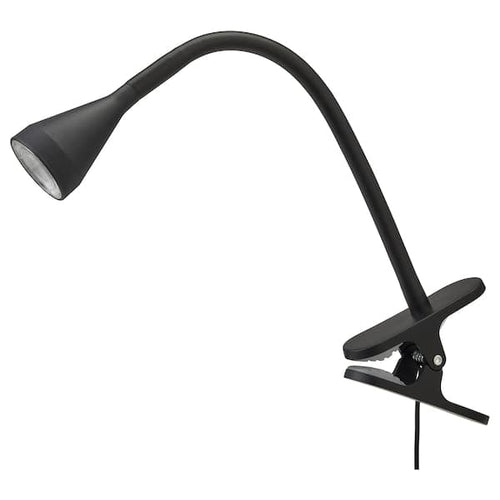 NÄVLINGE LED clamp spotlight, black, 34 cm