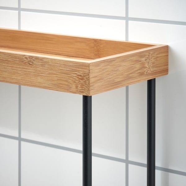 Ikea NÅLBLECKA - Kitchen countertop organiser, metal/bamboo, 38x13x28 cm