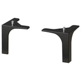 NANNARP leg, black, 100 mmx100 mmx100 mm cm, 2 pack