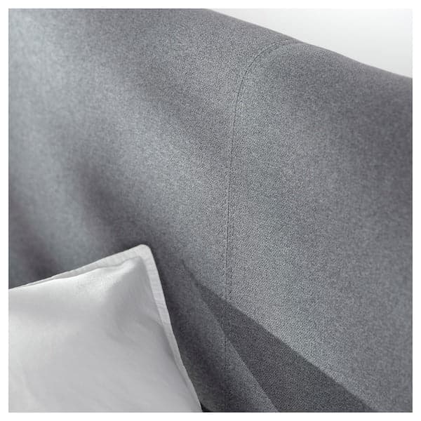 NARRÖN - Upholstered bed frame, grey, 160x200 cm - best price from Maltashopper.com 50556105