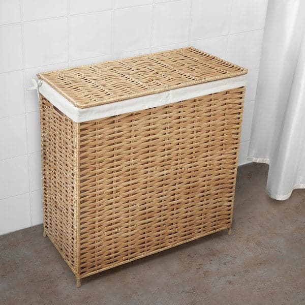 Ikea NATTGIBBA - Laundry basket, willow/handmade, 100 l