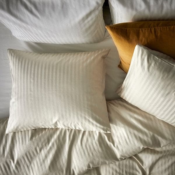 Ikea NATTJASMIN - Duvet cover and 2 pillowcases, light beige, 240x220/50x80 cm