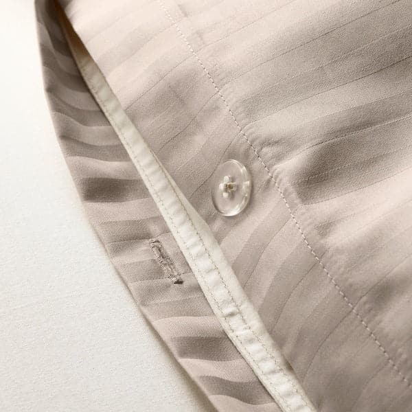 Ikea NATTJASMIN - Duvet cover and 2 pillowcases, light beige, 240x220/50x80 cm