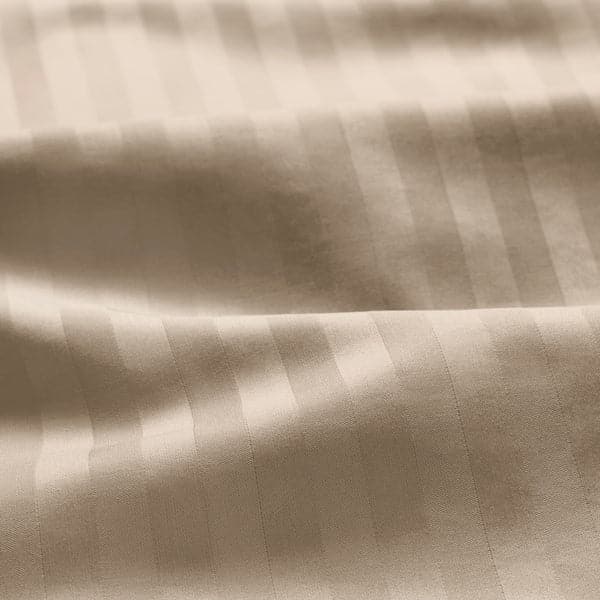 Ikea NATTJASMIN - Duvet cover and 2 pillowcases, light beige, 240x220/50x80 cm