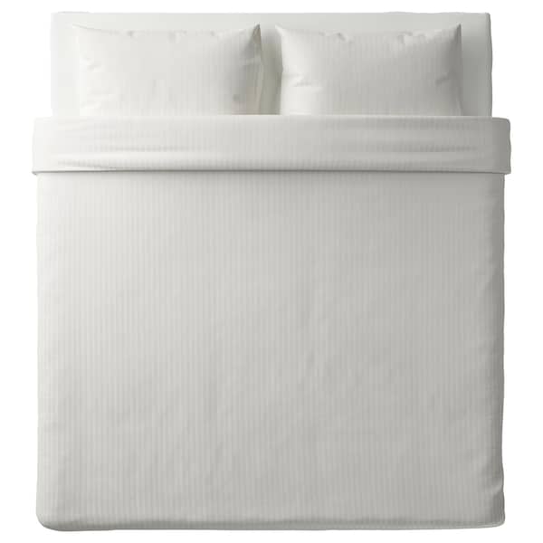 Ikea NATTJASMIN - Duvet cover and 2 pillowcases, white, 240x220/50x80 cm