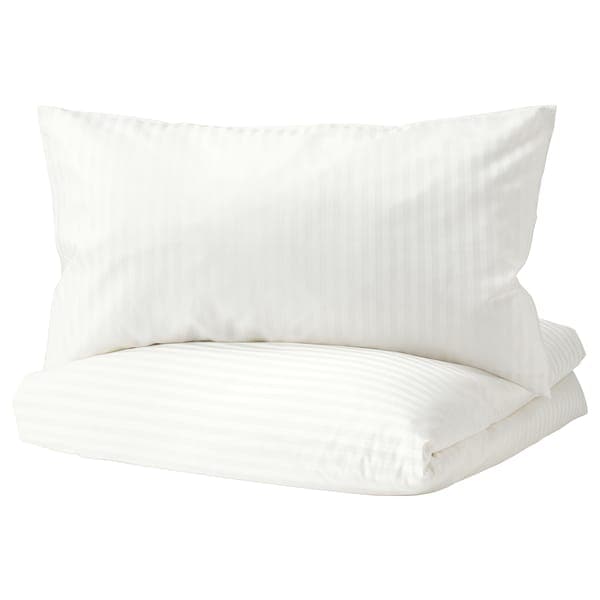 NATTJASMIN - Duvet cover and 2 pillowcases, white