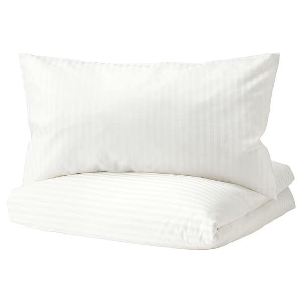 Ikea NATTJASMIN - Duvet cover and 2 pillowcases, white, 240x220/50x80 cm