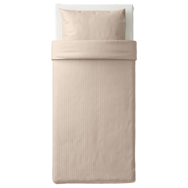 NATTJASMIN - Duvet cover and pillowcase, light beige, 150x200/50x80 cm - best price from Maltashopper.com 10442620