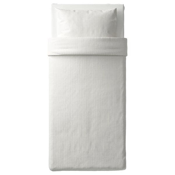 Ikea NATTJASMIN - Duvet cover and pillowcase, white, 150x200/50x80 cm