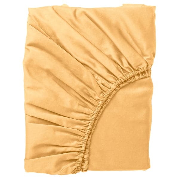 NATTJASMIN - Fitted sheet, yellow, 90x200 cm