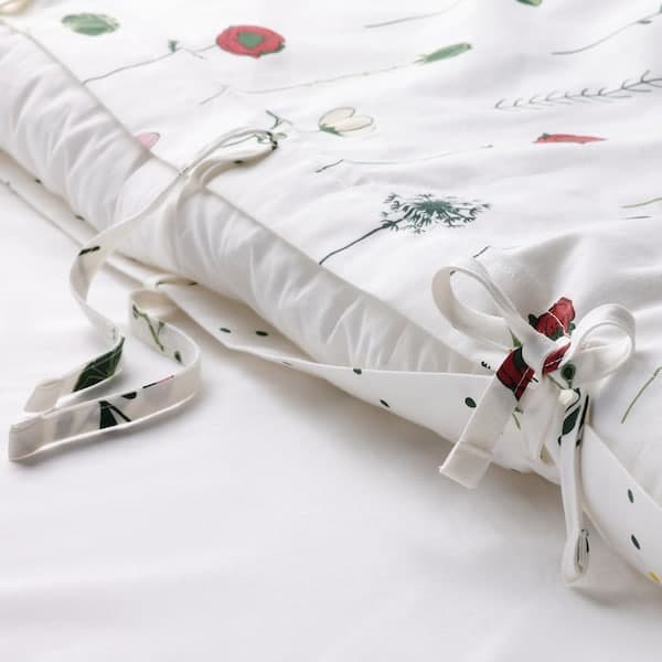 Ikea NATTSLÄNDA - Duvet cover and pillowcase, floral pattern multicolour, 150x200/50x80 cm