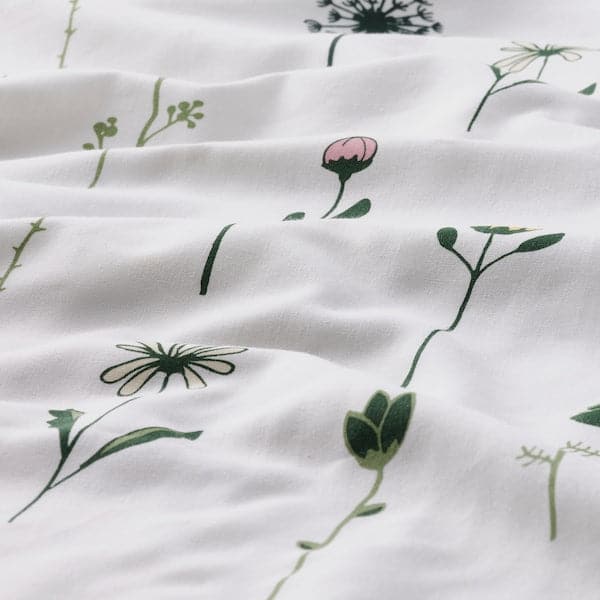 Ikea NATTSLÄNDA - Duvet cover and pillowcase, floral pattern multicolour, 150x200/50x80 cm