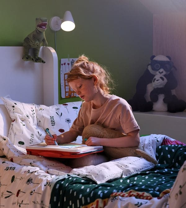 Ikea NATTSLÄNDA - Duvet cover and pillowcase, floral pattern multicolour, 150x200/50x80 cm