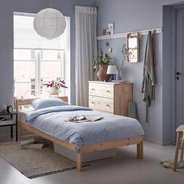 Ikea NEIDEN Bed frame, pine / Lindbåden, 90x200 cm