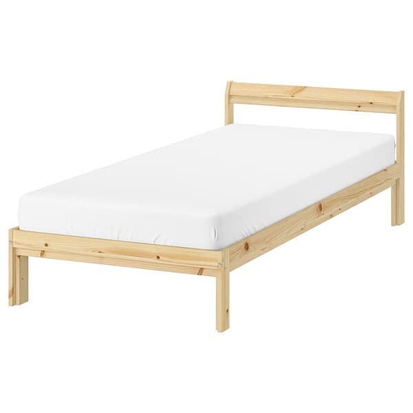 NEIDEN Bed frame, pine / Lindbåden, 90x200 cm - best price from Maltashopper.com 49496004