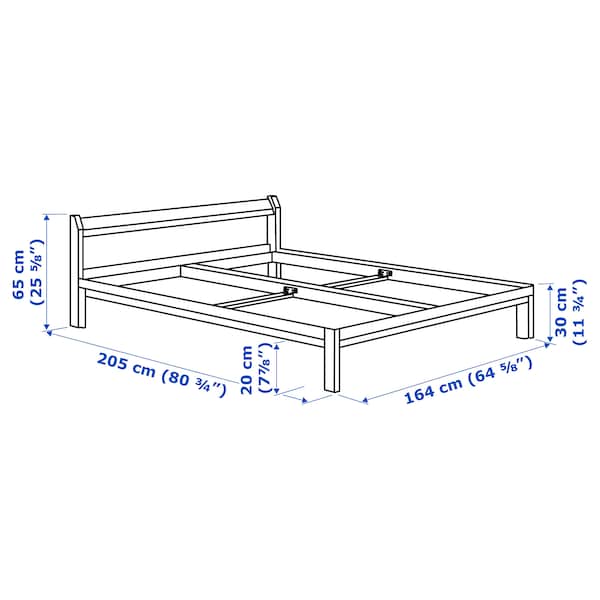 NEIDEN Bed frame, pine/Lindbåden, 160x200 cm , 160x200 cm - best price from Maltashopper.com 69496003
