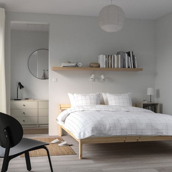 NEIDEN Bed frame, pine/Lindbåden, 160x200 cm , 160x200 cm - best price from Maltashopper.com 69496003
