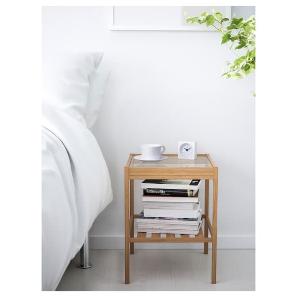 NESNA - Bedside table, bamboo, 36x35 cm , 36x35 cm - best price from Maltashopper.com 70215525