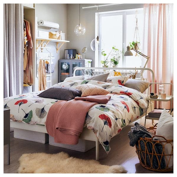 Ikea NESTTUN Bed structure - white/Leirsund 140x200 cm , 140x200 cm