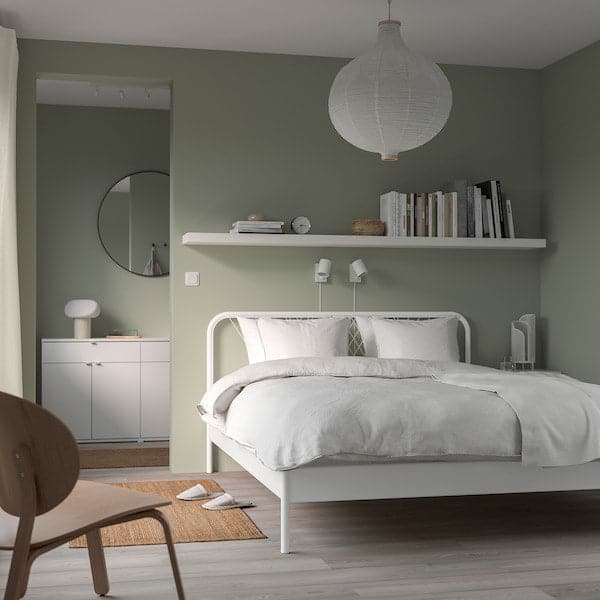 NESTTUN Bed structure - white/Lönset 160x200 cm - Premium Beds & Bed Frames from Ikea - Just €349.99! Shop now at Maltashopper.com
