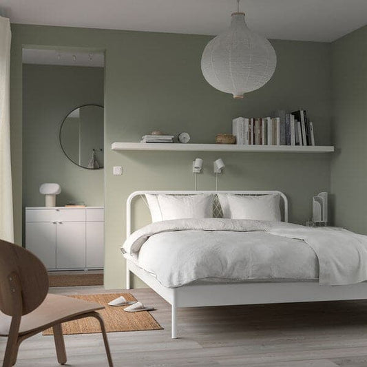 NESTTUN Bed structure - white/Luröy 140x200 cm , 140x200 cm - best price from Maltashopper.com 19158019