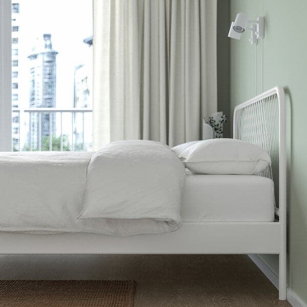 Ikea NESTTUN Bed structure - white/Luröy 140x200 cm , 140x200 cm