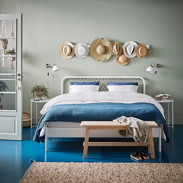 Ikea NESTTUN - Bed frame, white,140x200 cm