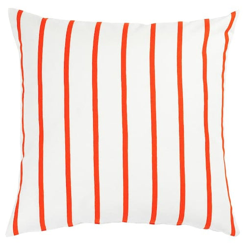 NICKFIBBLA - Cushion cover, white orange/stripe, 50x50 cm
