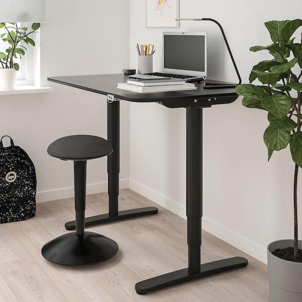 NILSERIK Stool - black/Dark grey Vissle - best price from Maltashopper.com 90491895