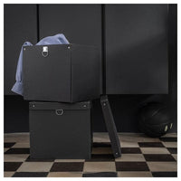 NIMM - Storage box with lid, black, 32x30x30 cm - best price from Maltashopper.com 40518166
