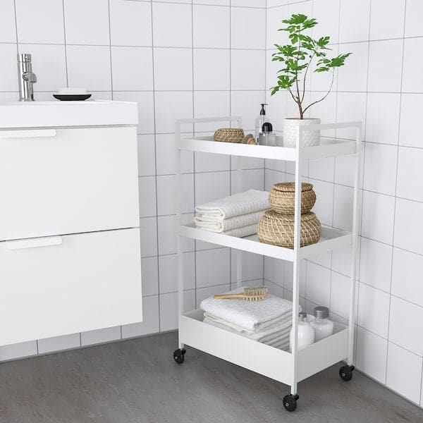 NISSAFORS - Trolley, white, 50.5x30x83 cm - best price from Maltashopper.com 40465733