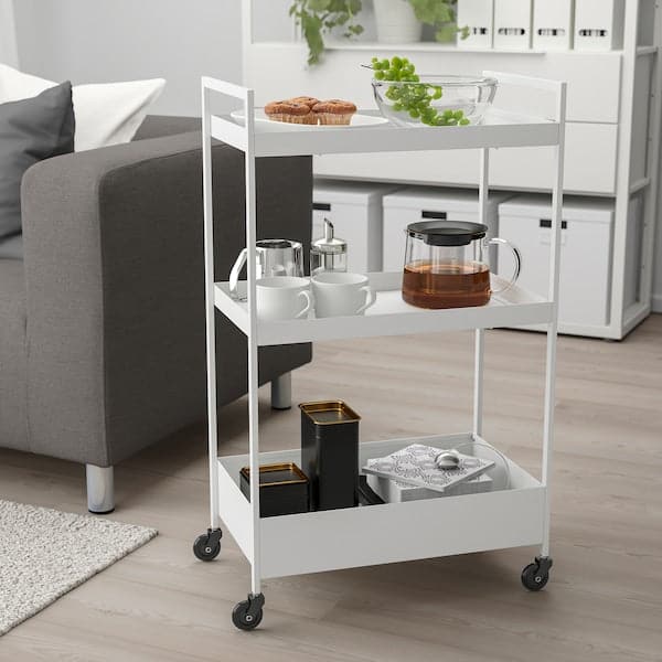 NISSAFORS - Trolley, white, 50.5x30x83 cm - best price from Maltashopper.com 40465733