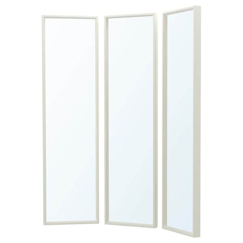 NISSEDAL - Mirror combination, white, 130x150 cm