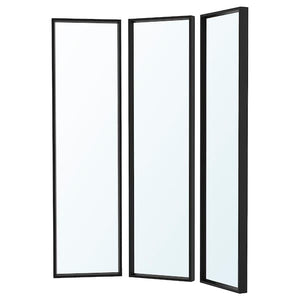 NISSEDAL - Mirror combination, black, 130x150 cm - best price from Maltashopper.com 19275301