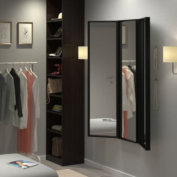 Ikea NISSEDAL - Mirror combination, black, 130x150 cm