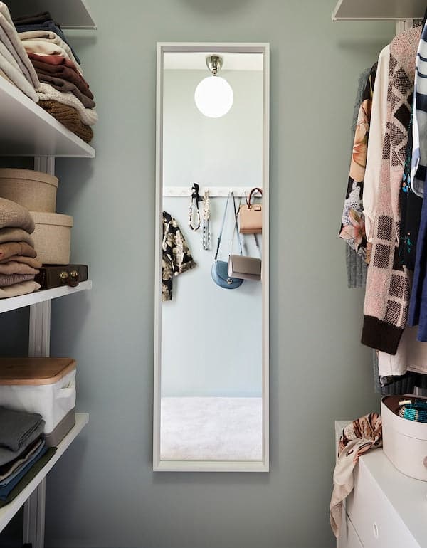 NISSEDAL - Mirror, white, 40x150 cm - best price from Maltashopper.com 30320316